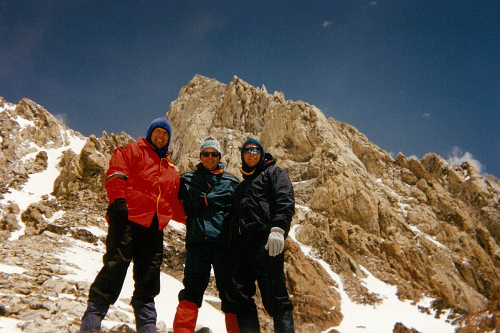 Group photo of happy climbers 
