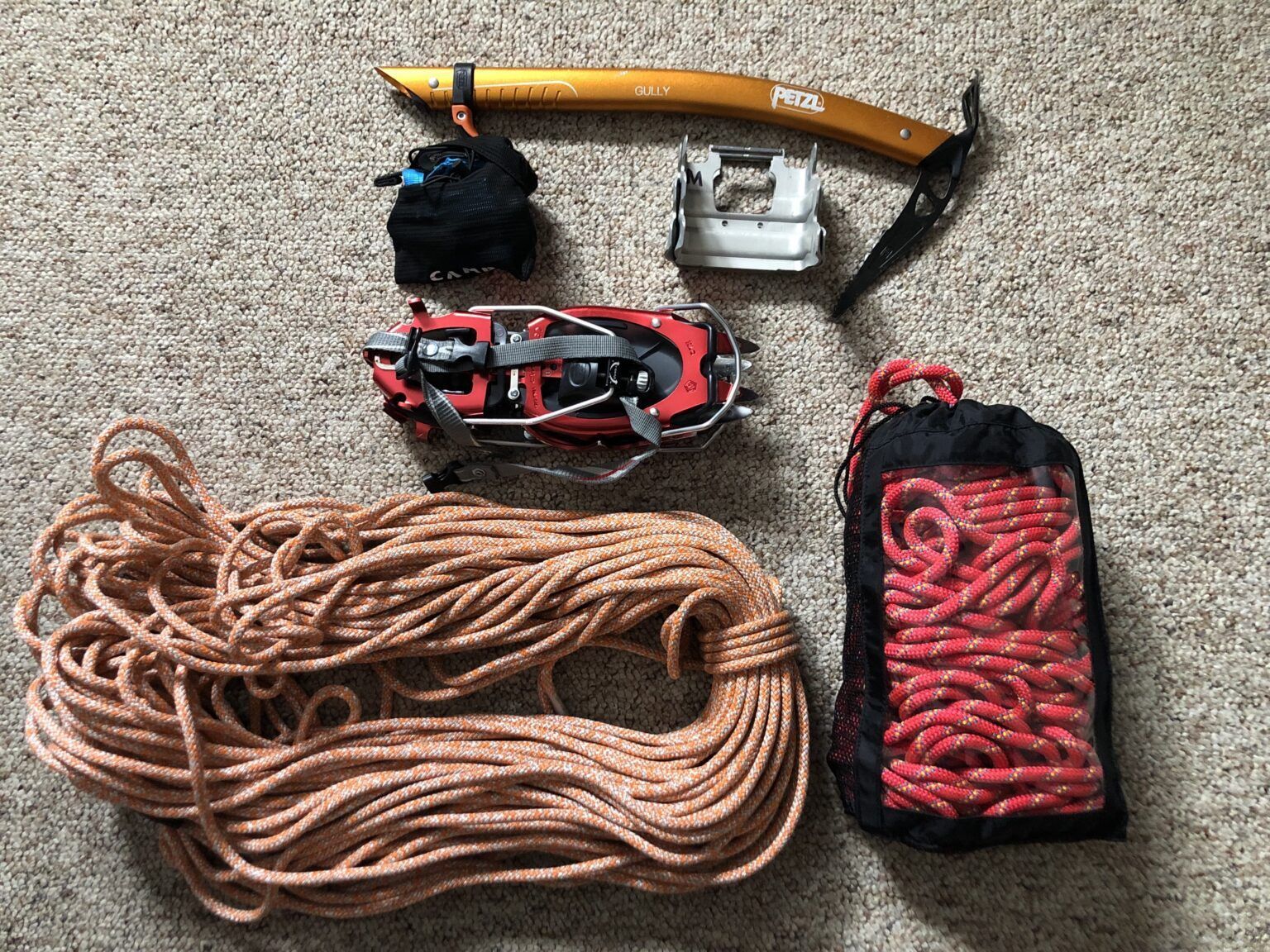 Supplies needed for ice climbing 