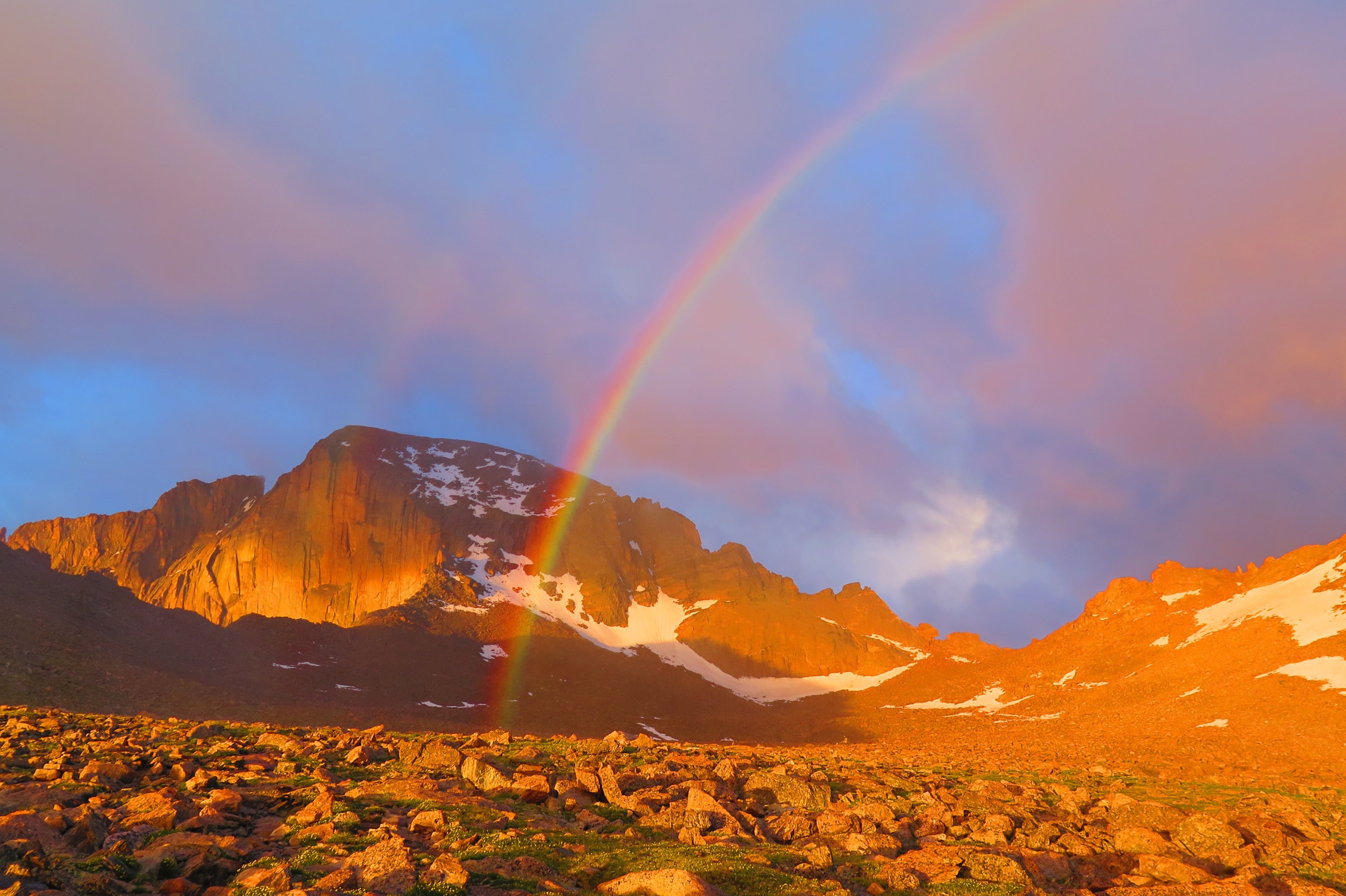 Rainbow in rocky mountain national park