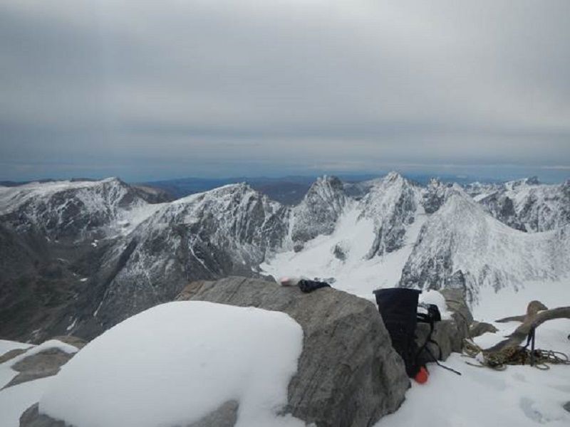 Near the summit of gannett
