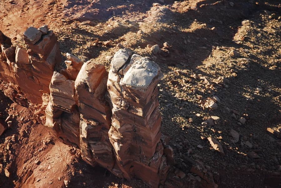 Birds Eye view of peaks in Moab 