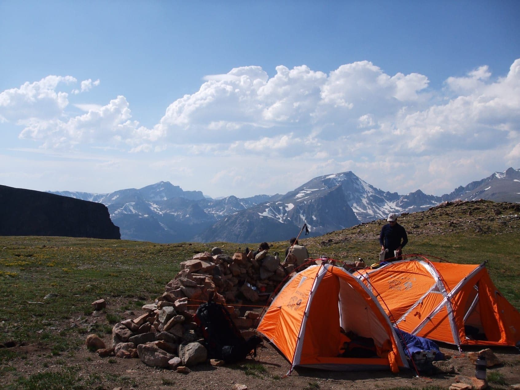 People camping in granite peak 