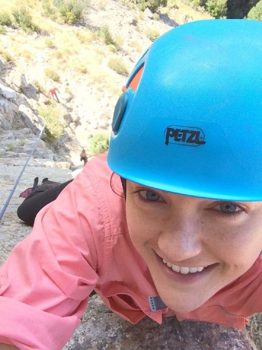 Woman climbing