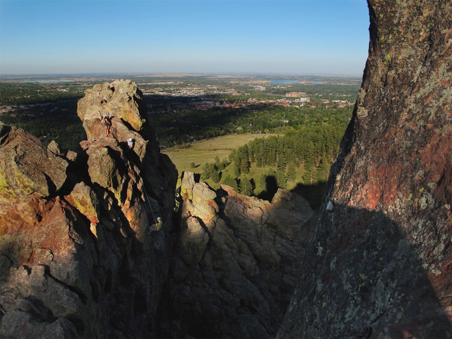 People climbing flat irons