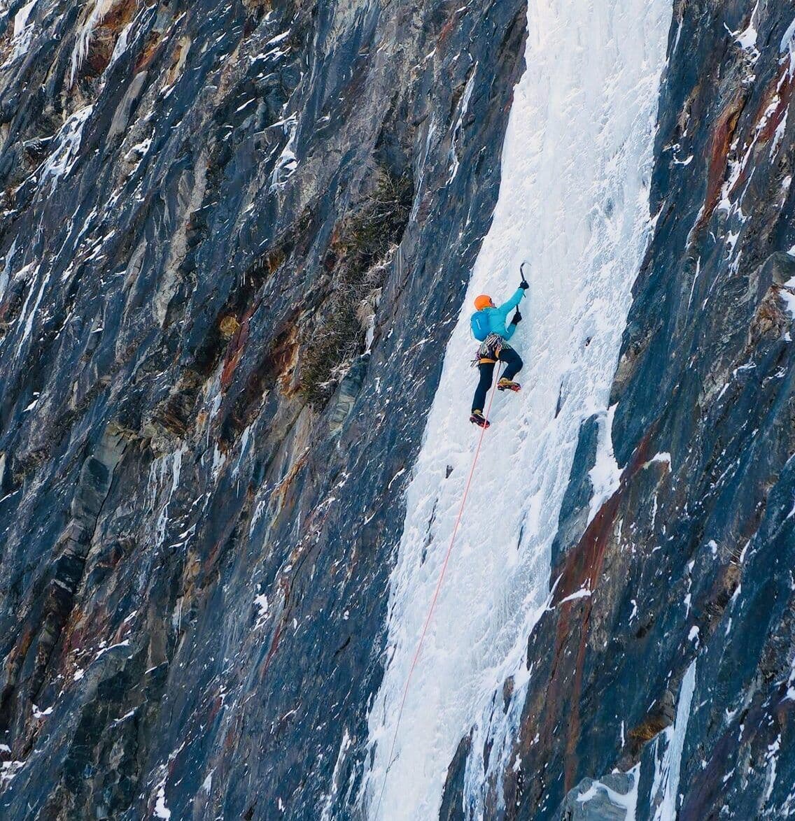 Ice climbing in New Hampshire