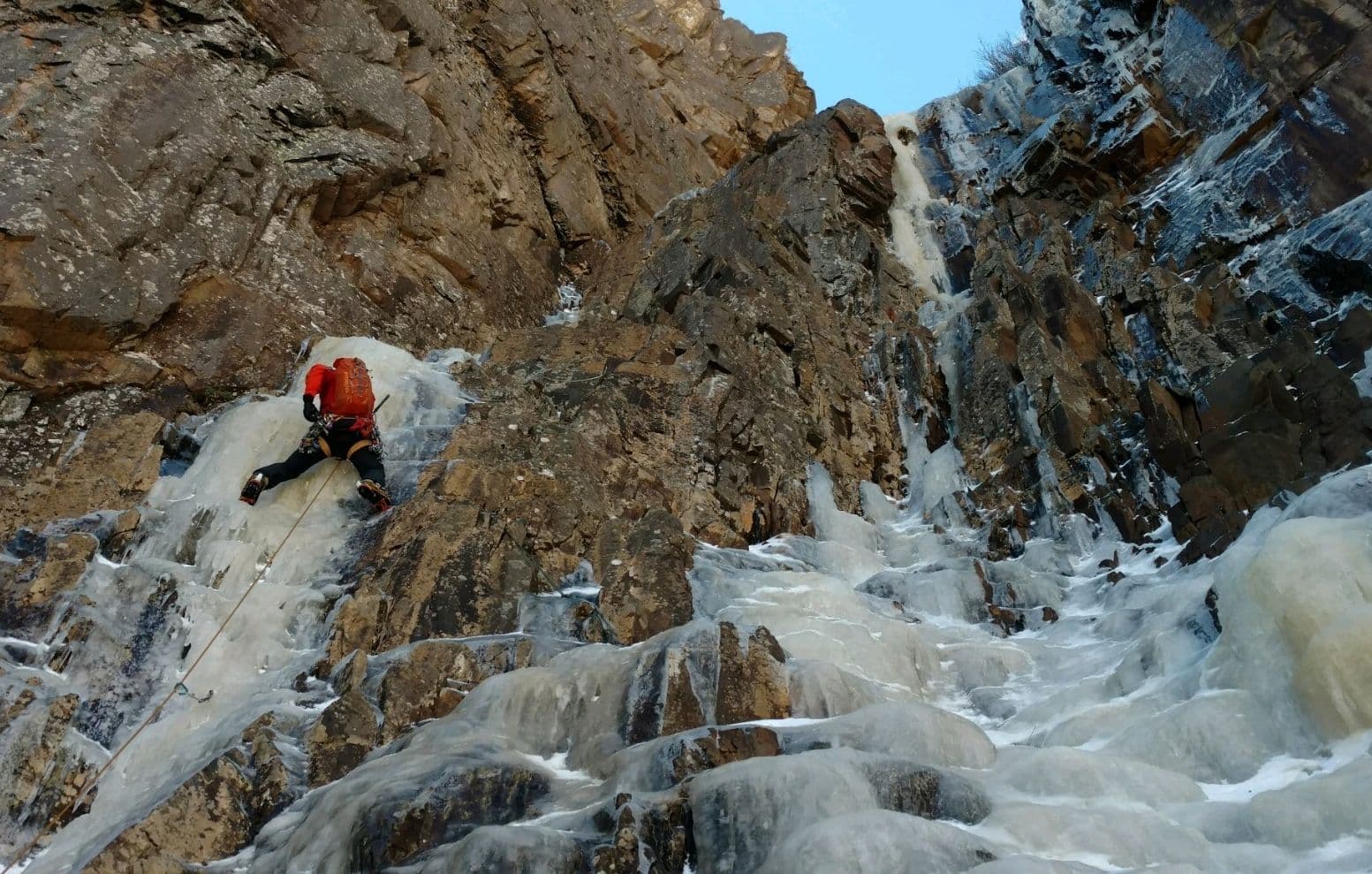 Ice climbing in New Hampshire