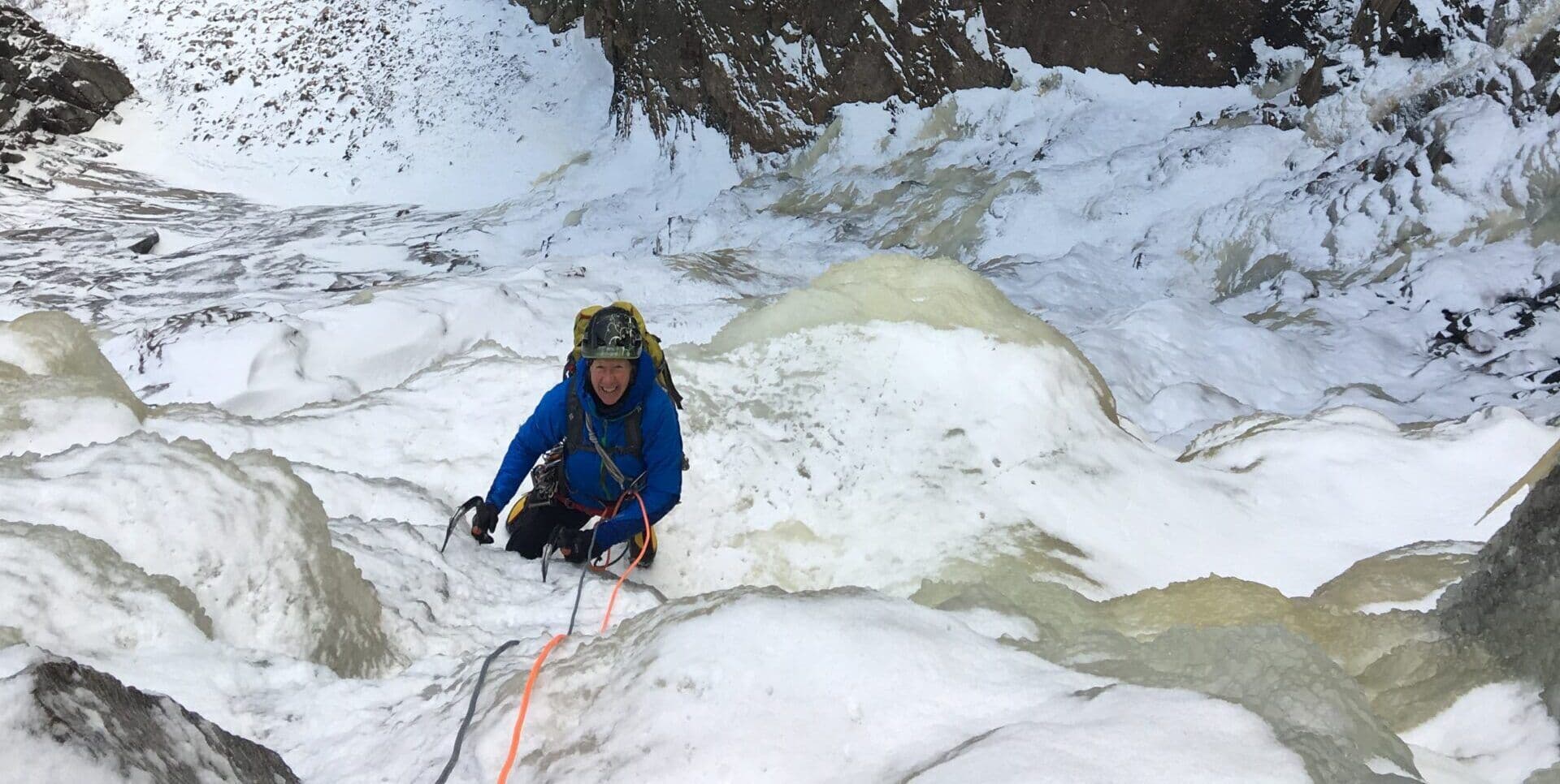 Ice climbing in New Hampshire