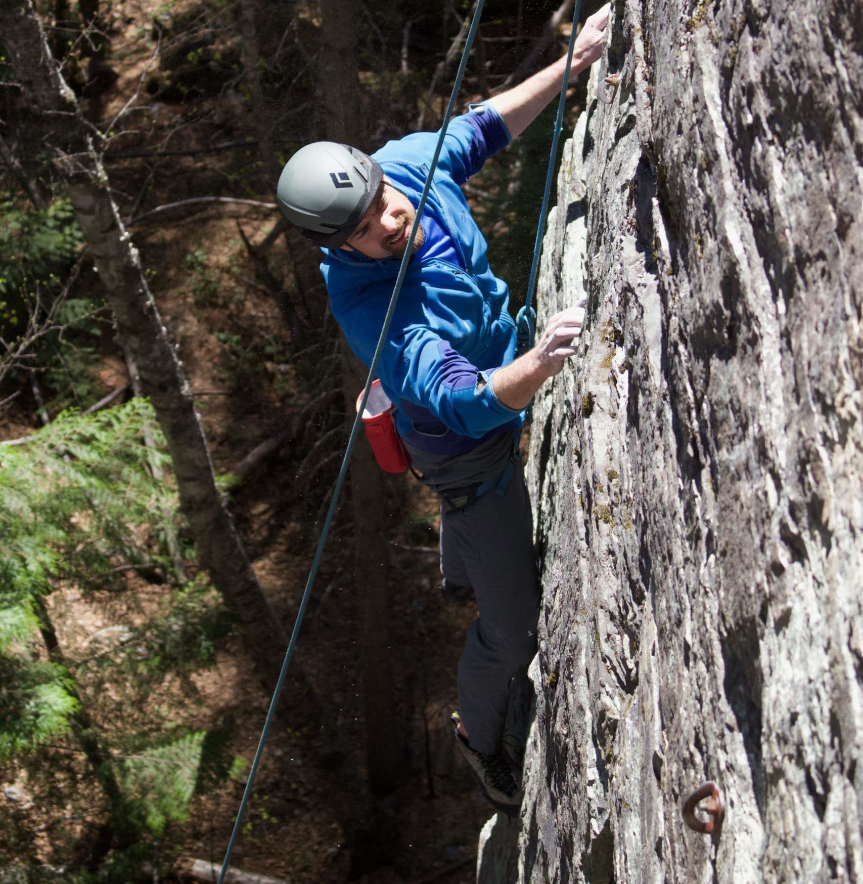 Person rock climbing