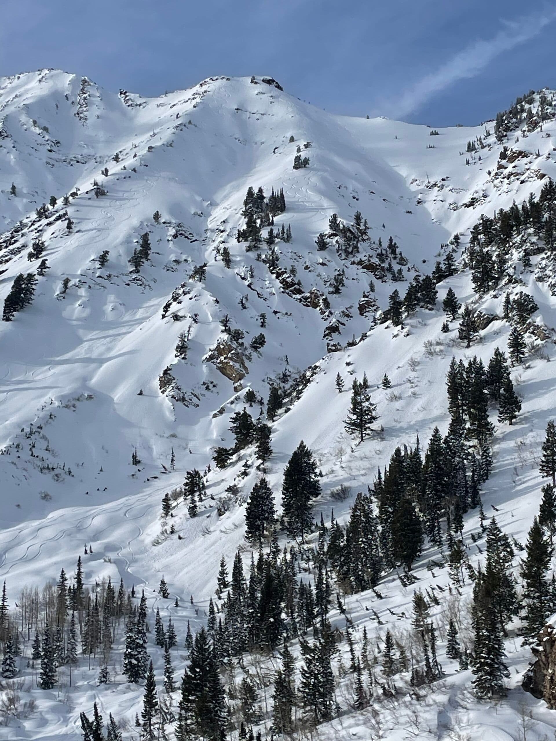 Landscape of snow-covered mountains 