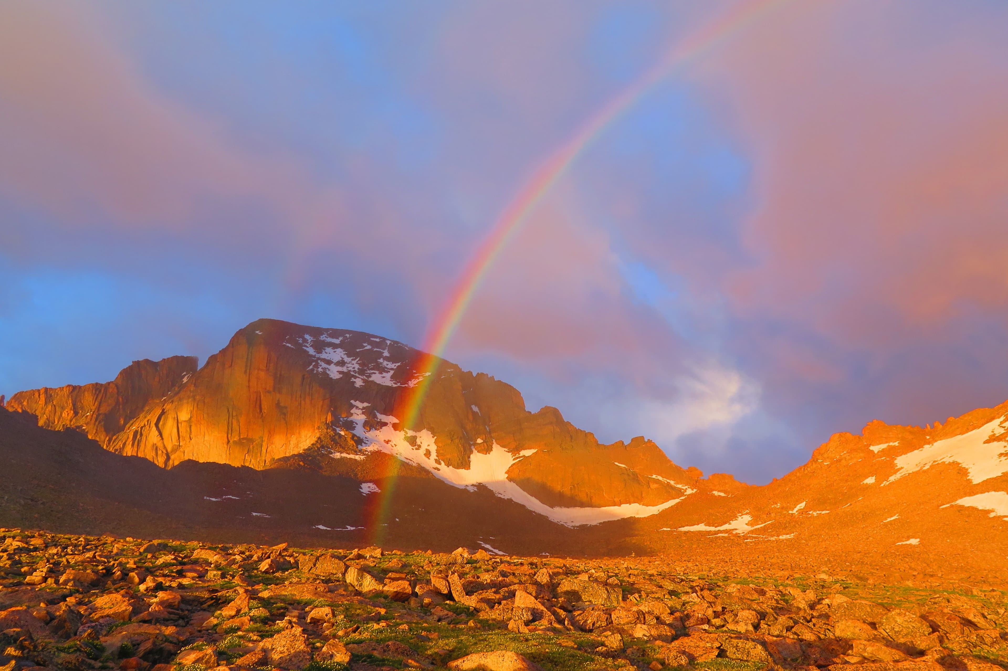 Rainbow in rocky mountain national park