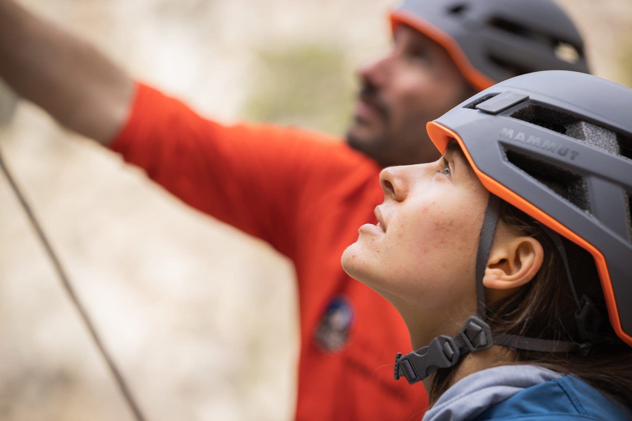 Climbers observing the terrain 