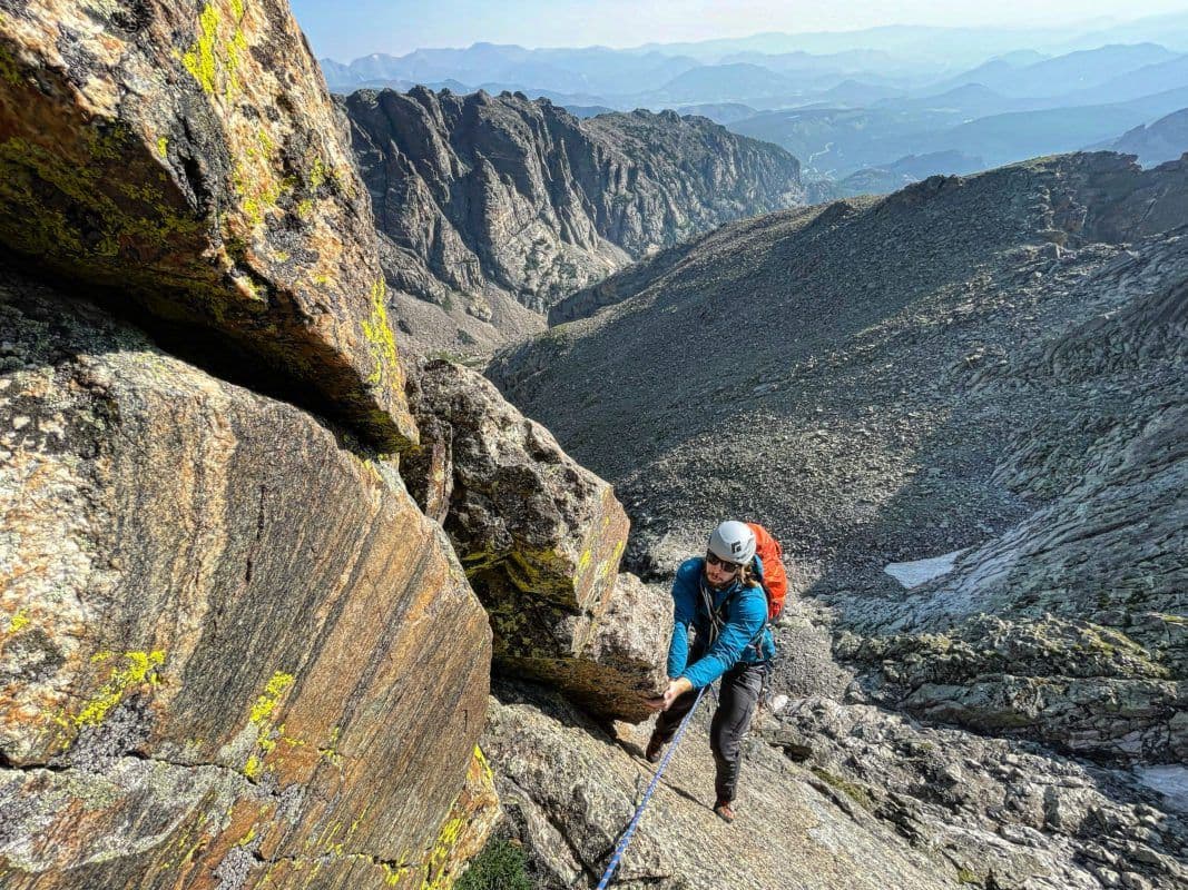 Rock climbing with The Mountain Guides in Rocky Mountain National Park