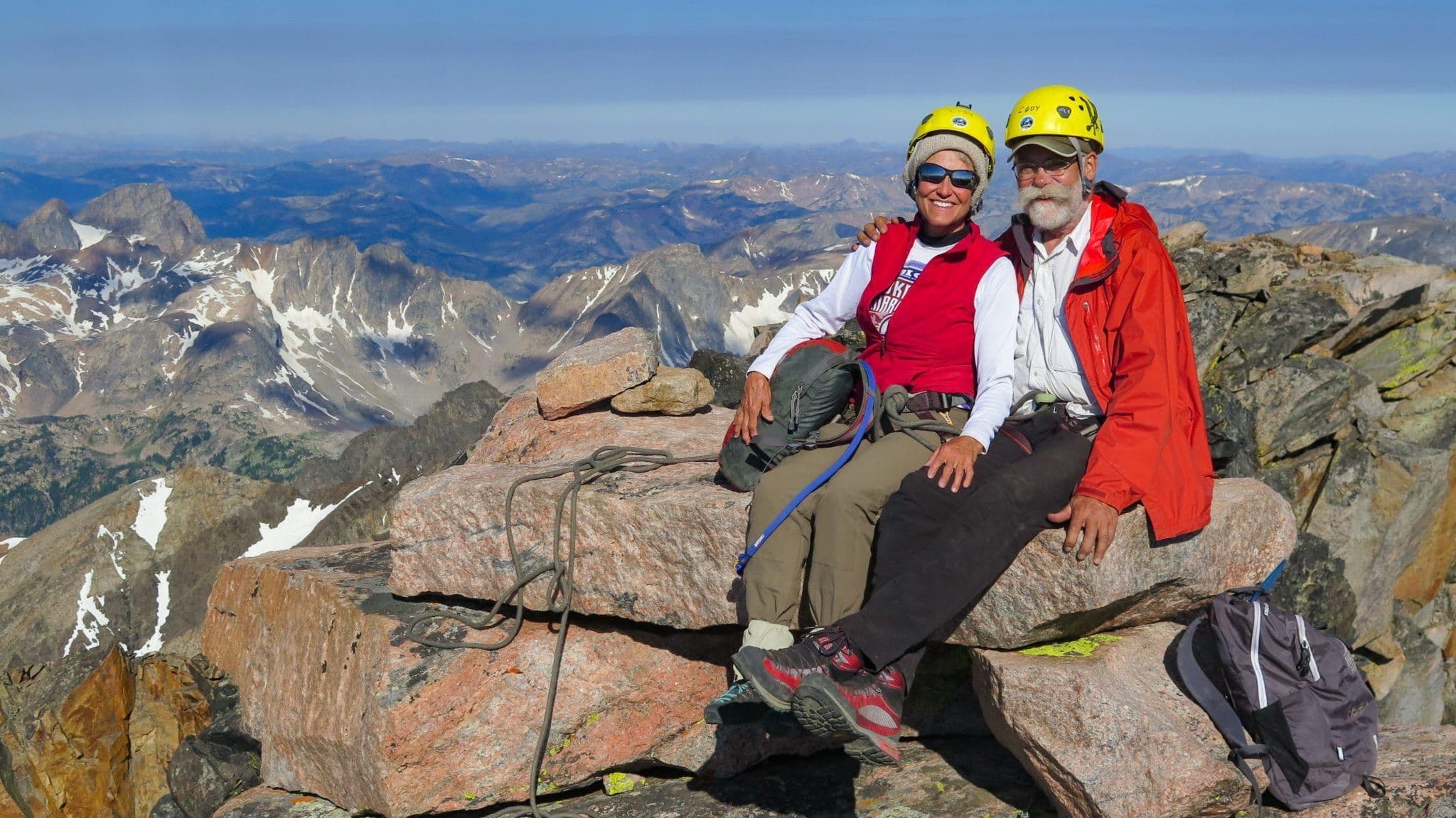 People sitting on rocks at Granite peak 