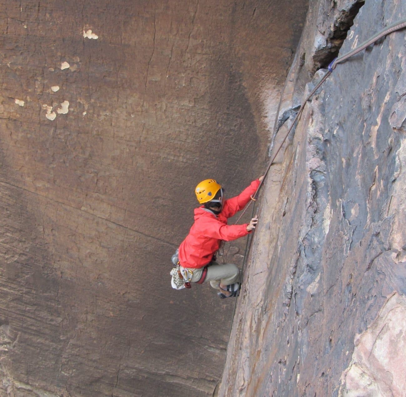 Person climbing at Red Rock