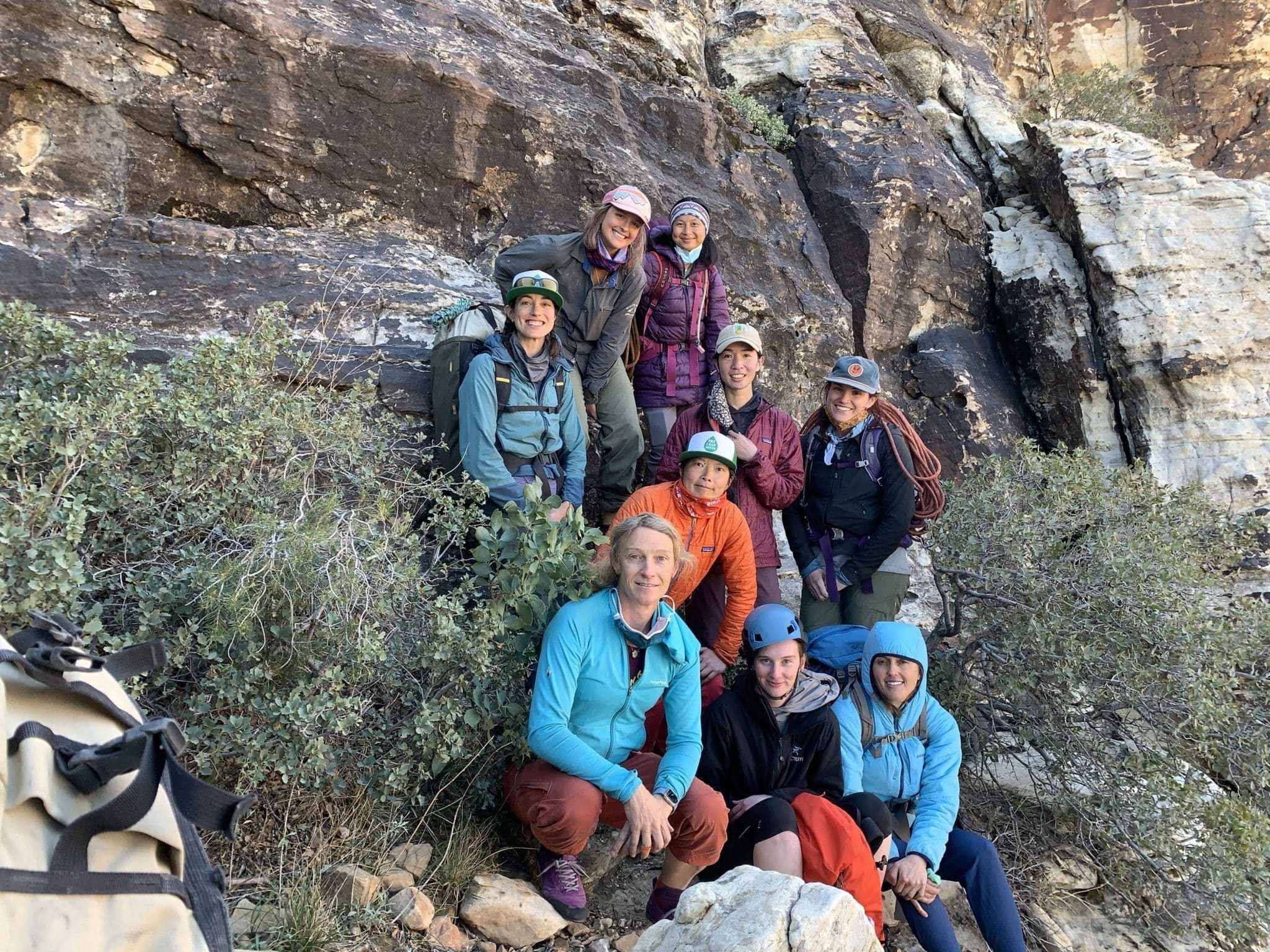Group photo of climbers