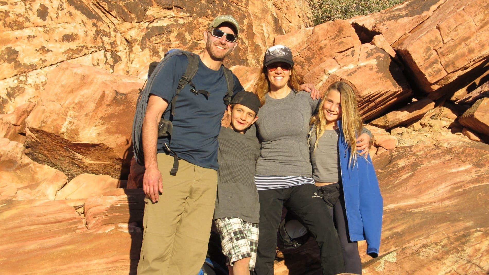 Happy family at red rock summit experience