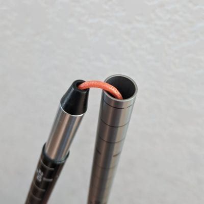 Cable connecting two pieces