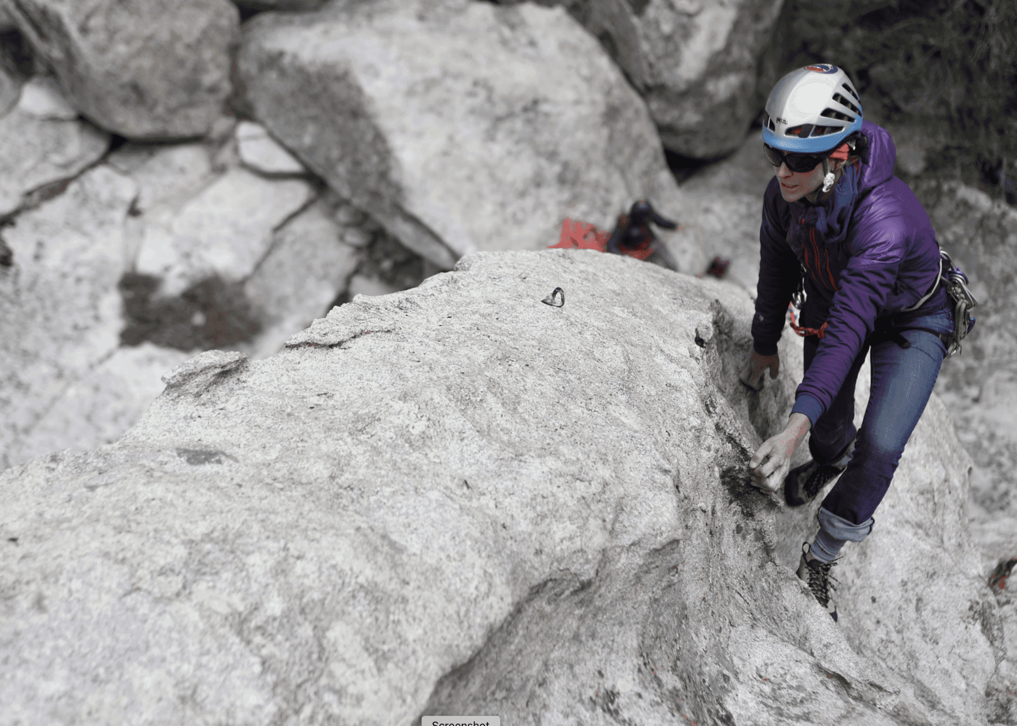 People climbing in city of rocks