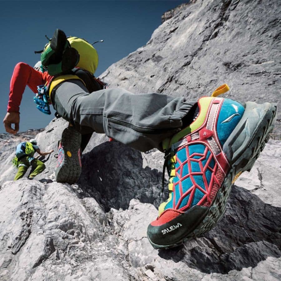 Hiking shoes in action