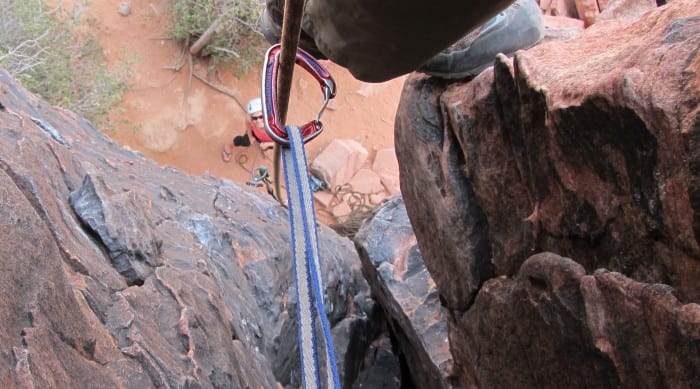 beginner climbing at red rocks