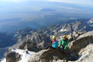 happy climbers in the tetons