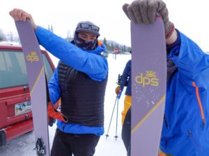 placing skins on skis technique