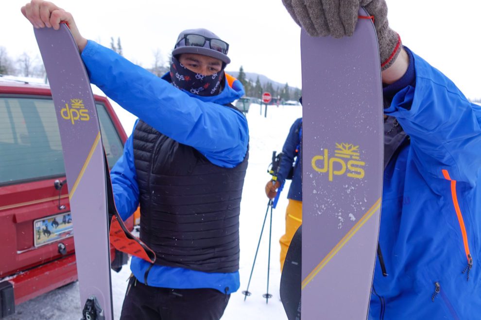 placing skins on skis technique
