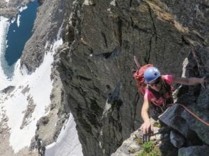 a women climber climbing in colorado