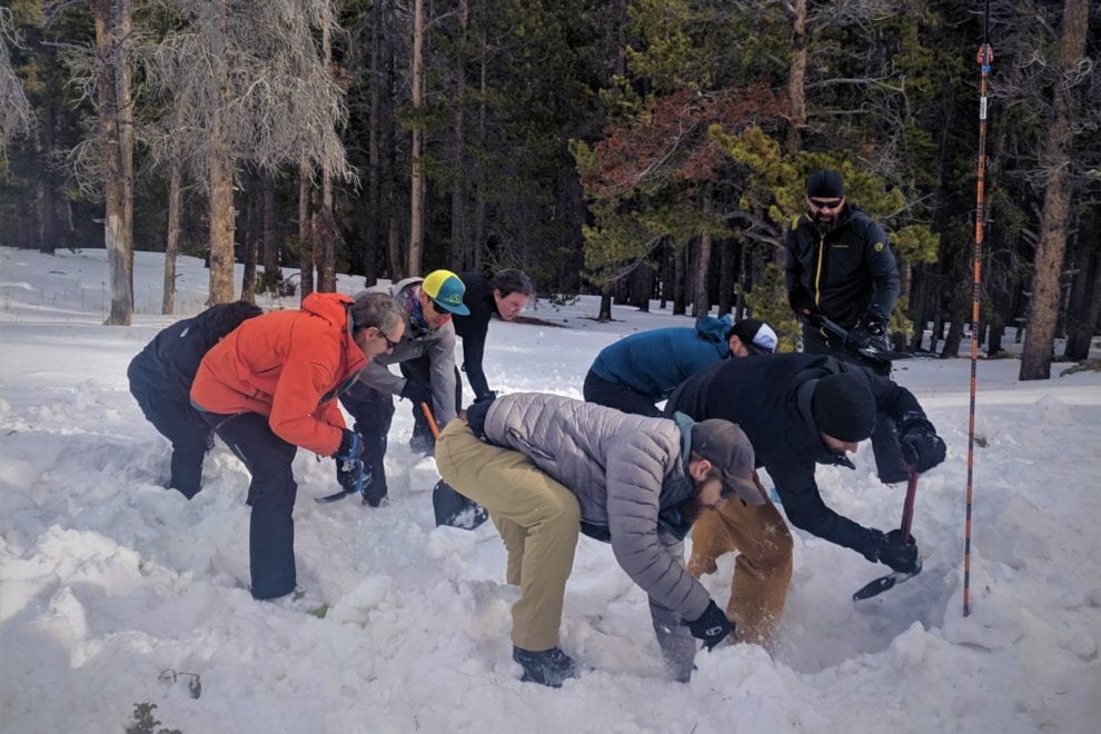 avalanche rescue course in rocky mountain national park